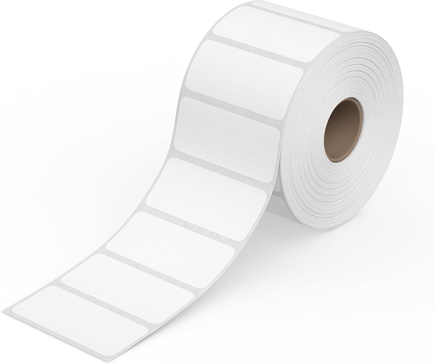 Roll of blank 2 by 1 inch thermal labels